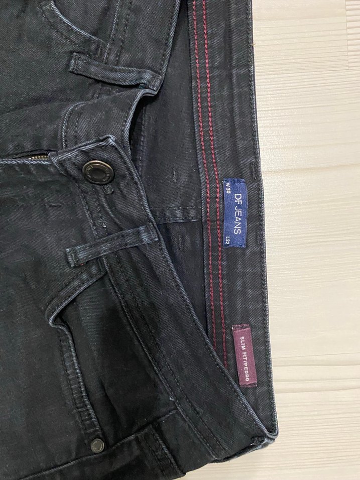 Erkek Siyah Regular Fit Denim Pantolon - Görsel 2