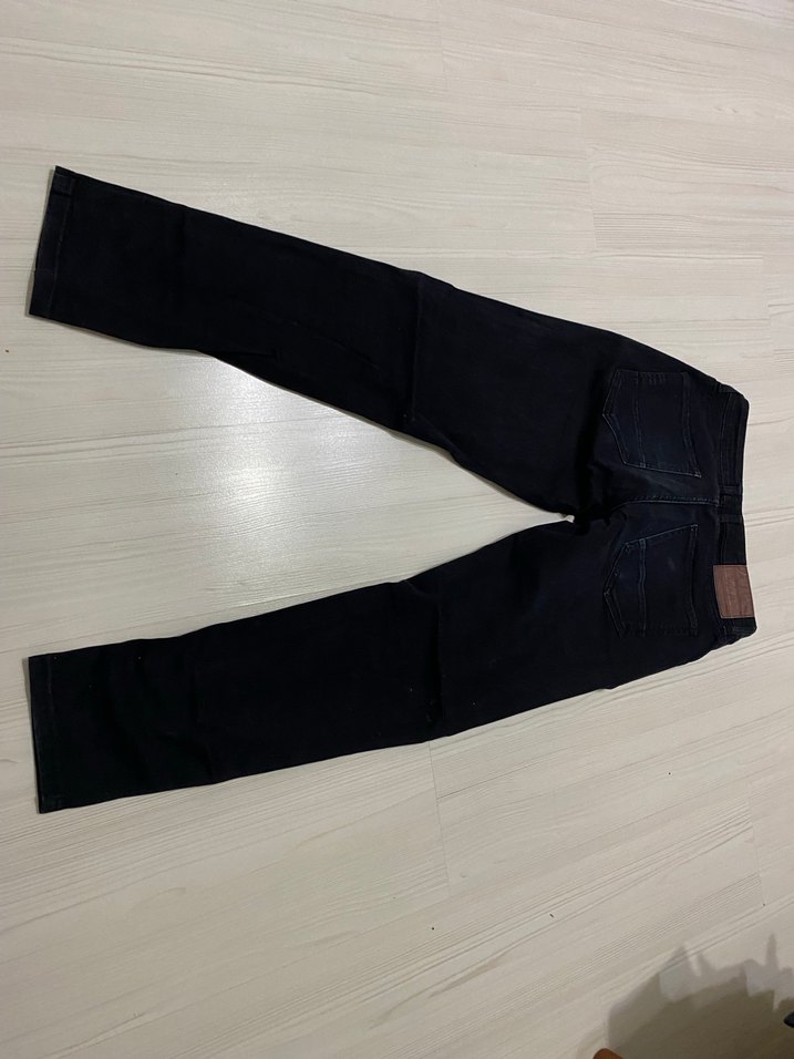 Erkek Siyah Regular Fit Denim Pantolon - Görsel 3