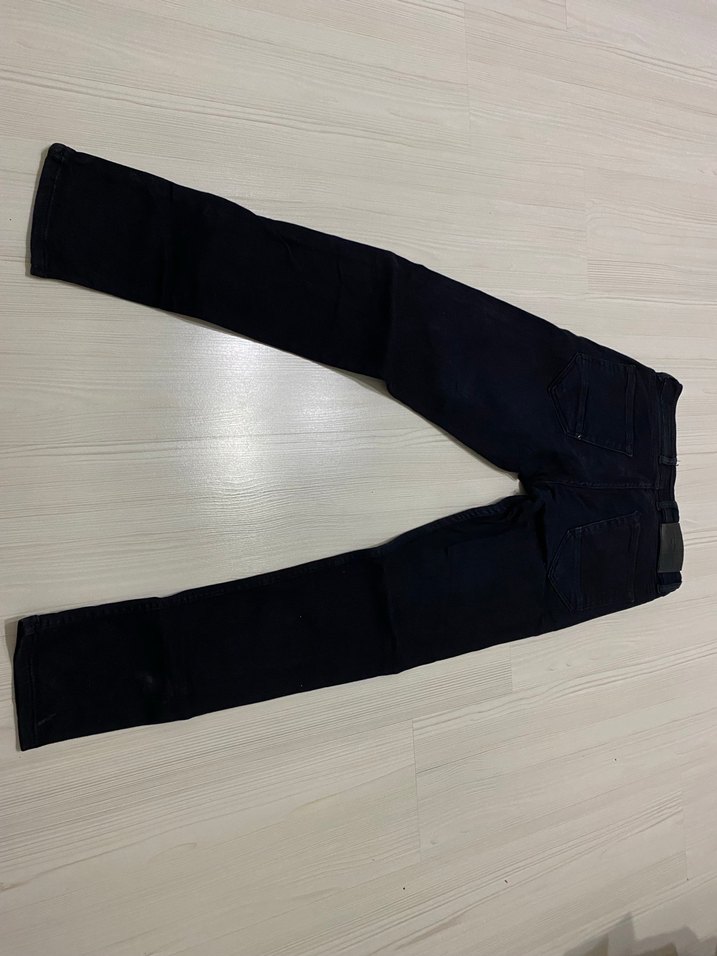 Kalın Siyah Erkek Slim Fit Kot Pantolon - Görsel 2