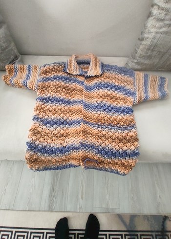 Erkek Çocuk Pastel Renkli Örgü Hırka - Görsel 3