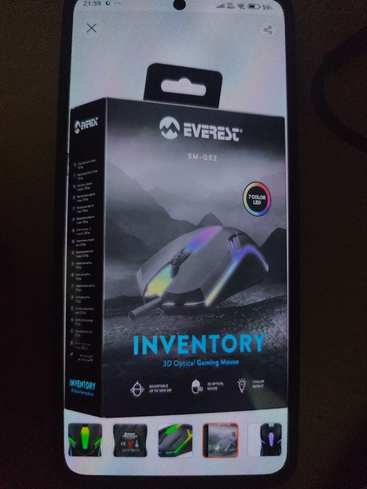 Everest Siyah Kablolu Gaming Mouse - Görsel 3