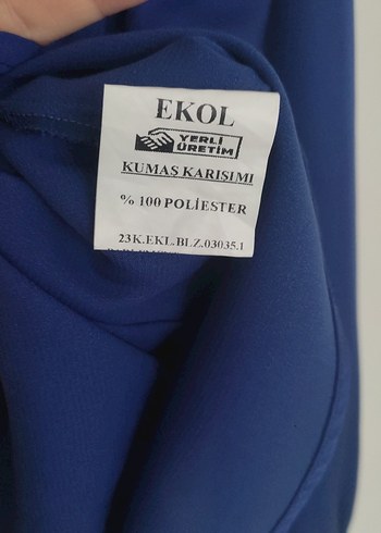 Kuşaklı saten parlement Ceket - Görsel 3