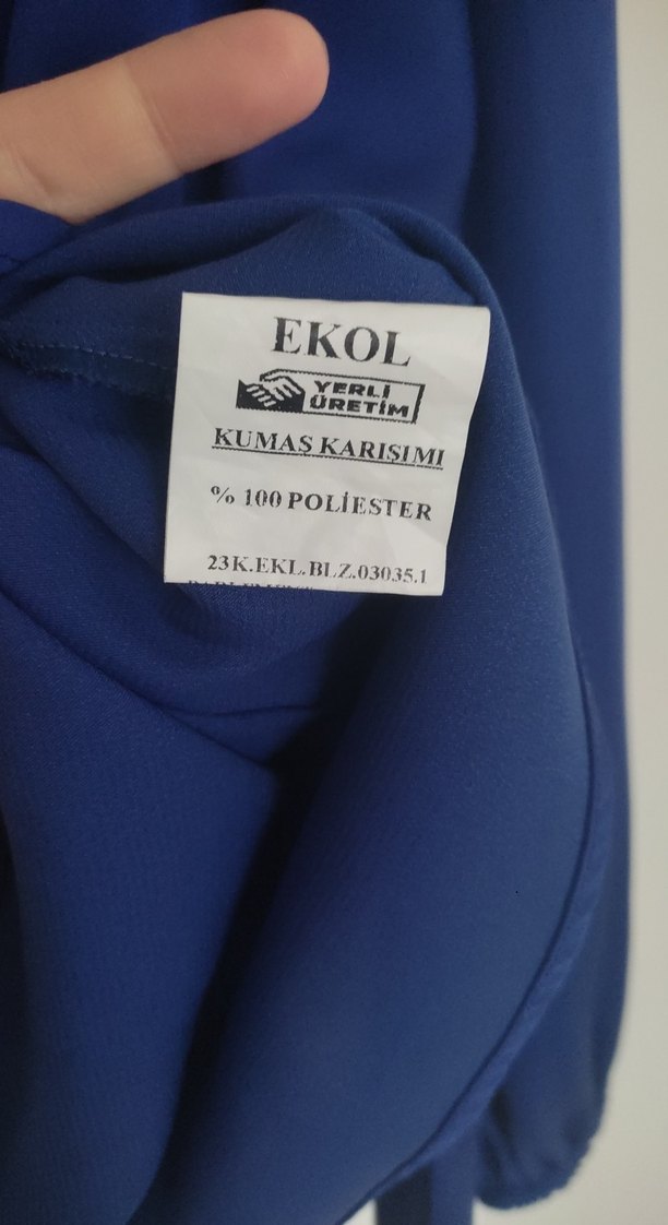 Kuşaklı saten parlement Ceket - Görsel 3