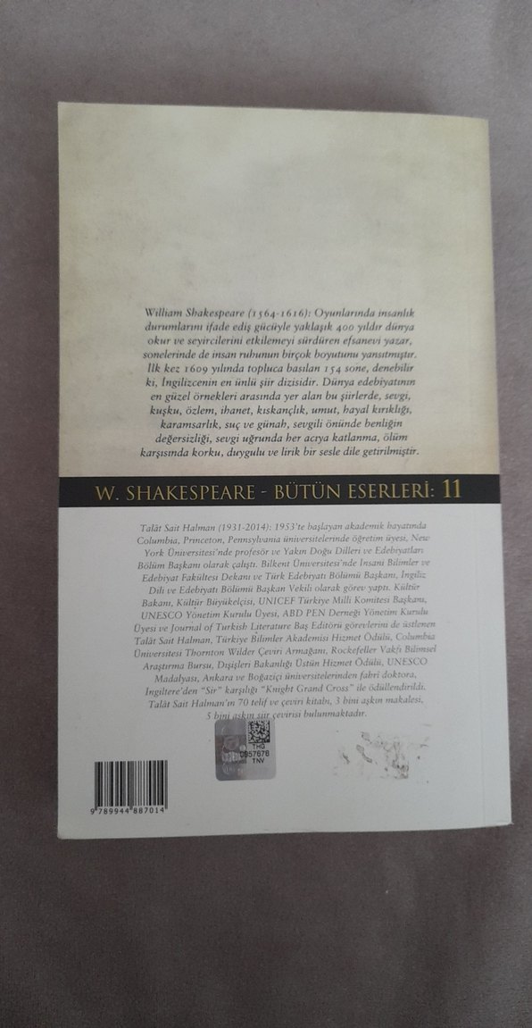 William Shakespeare - Soneler (İngilizce-Türkçe) - Görsel 2