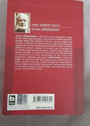 Ernest Hemingway - Çanlar Kimin İçin Çalıyor - Görsel 2
