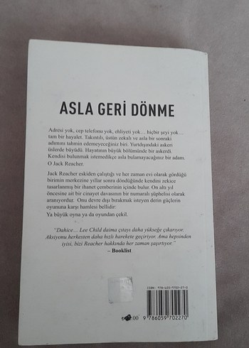 Asla Geri Dönme - Lee Child - Görsel 2