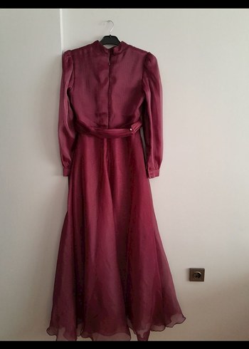 Mor Pilili Uzun Kollu Kadın Elbise - Görsel 2