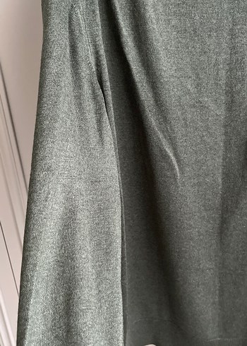 Haki yeşili Boğazlı Kadın Erkek Triko - Görsel 3