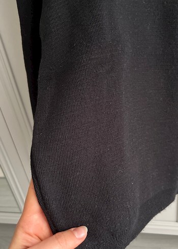 Kadın Siyah Bisiklet Yaka Basic Kazak - Görsel 2