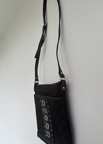 Siyah Nakışlı Tokalı Kadın Çanta - Görsel 4