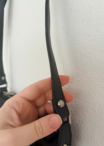 Siyah Nakışlı Tokalı Kadın Çanta - Görsel 5