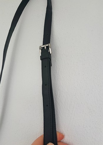 Siyah Nakışlı Tokalı Kadın Çanta - Görsel 7