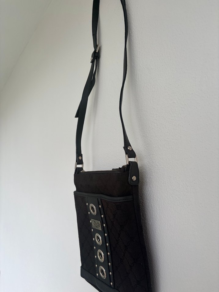 Siyah Nakışlı  Tokalı Kadın Çanta - Görsel 4