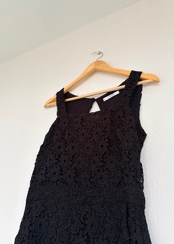 Dantel Detaylı Siyah şortlu tulum - Görsel 3