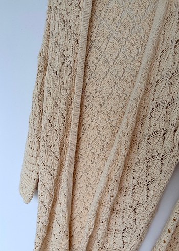 Bohem tarza uygun  örgü uzun ceket - Görsel 6