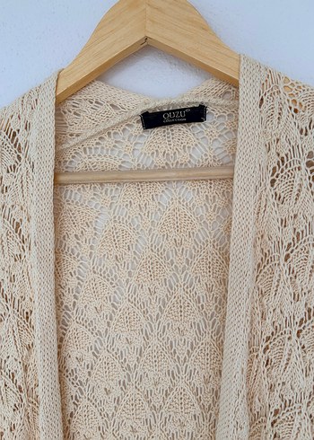 Bohem tarza uygun  örgü uzun ceket - Görsel 4