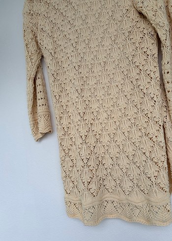 Bohem tarza uygun  örgü uzun ceket - Görsel 9