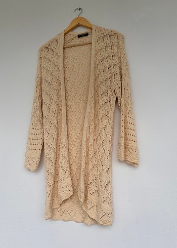 Bohem tarza uygun  örgü uzun ceket - Görsel 2