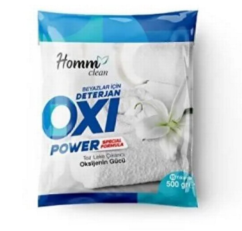 Homm Clean Oxi Power Beyazlar İçin Deterjan 500g - Görsel 2