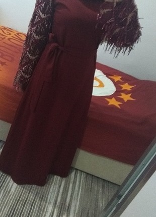 Bordo elbise