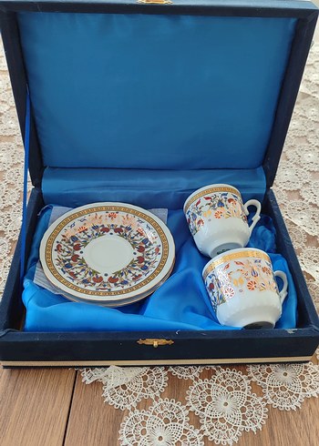 Özel tasarım Kütahya porselen  2'li fincan seti - Görsel 4