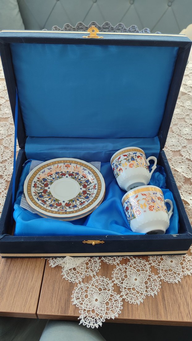 Özel tasarım Kütahya porselen  2'li fincan seti - Görsel 4