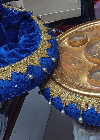 Pembe Payetli Renkli Sepet ve kına tepsisi - Görsel 2