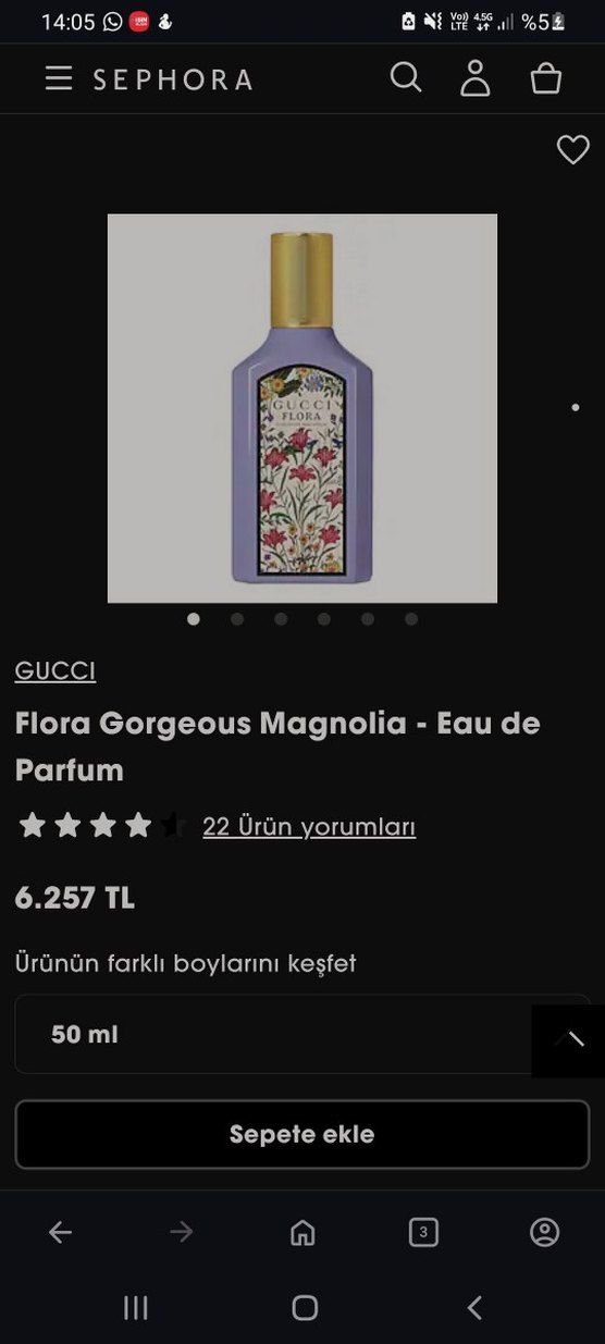 Gucci Flora orijinal 50ml Kadın Parfümü - Görsel 2