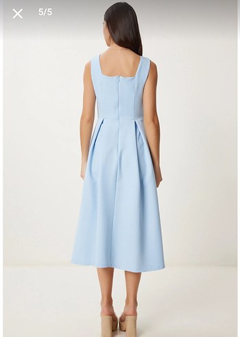 Mavi Midi Boy Elbise - Görsel 3