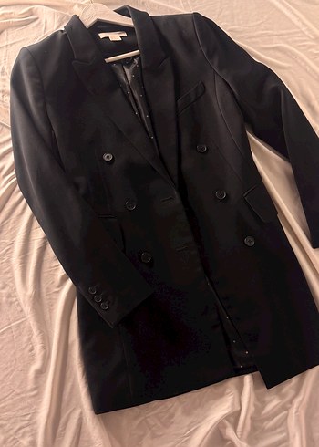 Siyah Düğmeli Kadın Blazer Ceket - Görsel 2