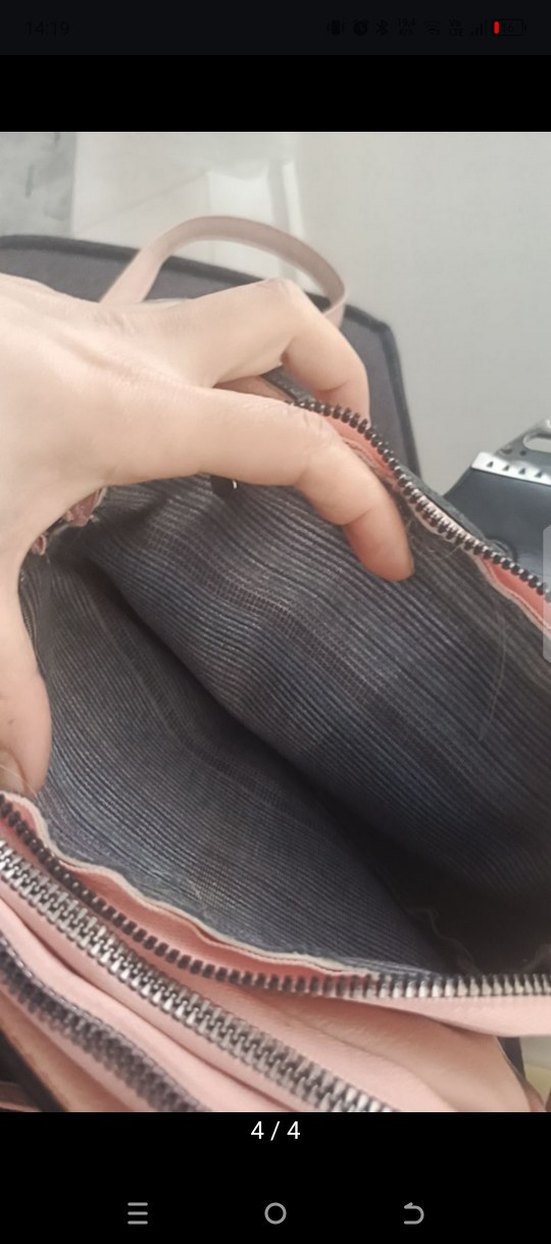 pudra Deri Tokalı Kadın Çanta - Görsel 4