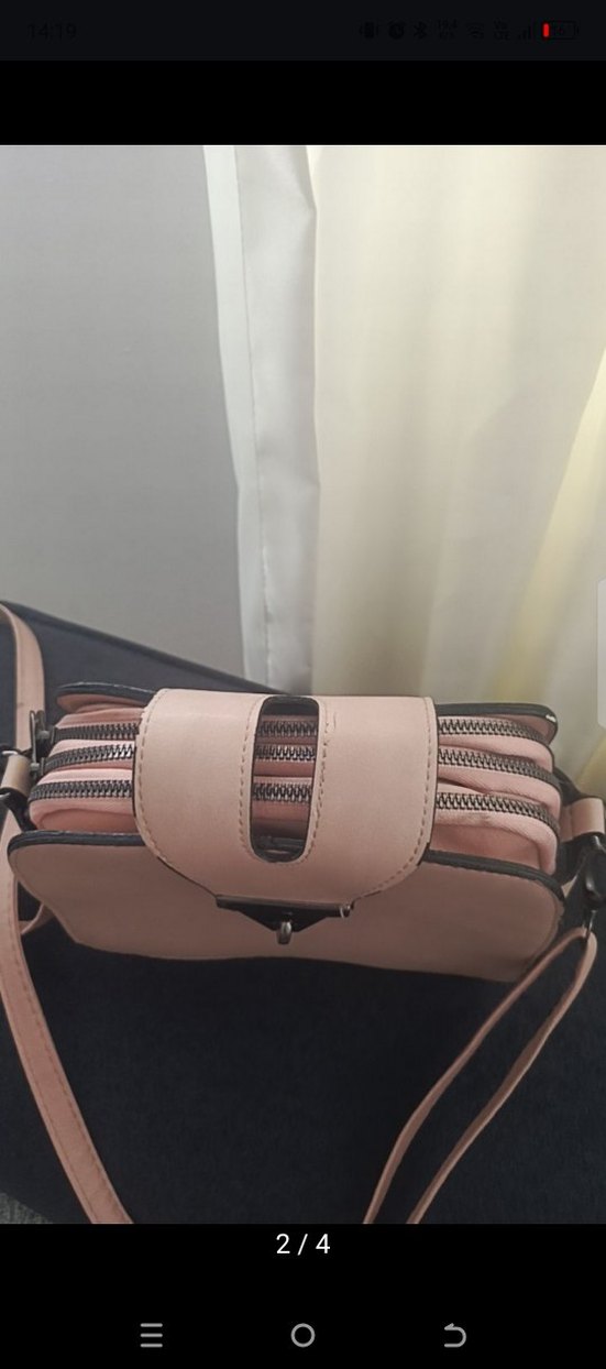 pudra Deri Tokalı Kadın Çanta - Görsel 2