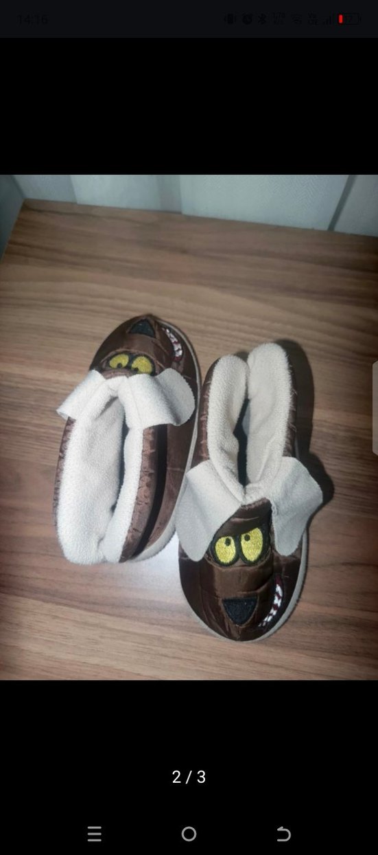 Kahverengi Erkek Çocuk Sıcak Ev Terliği - Görsel 2