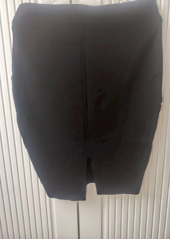 Nakışlı Siyah Midi  Etek - Görsel 4