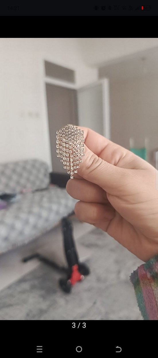 Altın Renkli taşlıGöbek Piercing - Görsel 3