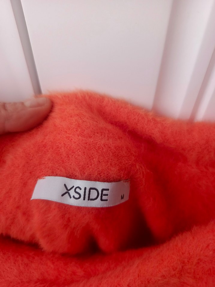 turuncu Mini Straplez Triko Kazak - Görsel 3