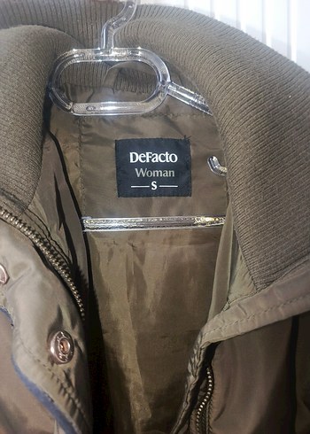 Düğmeli Kadın haki Midi Kışlık mont - Görsel 3