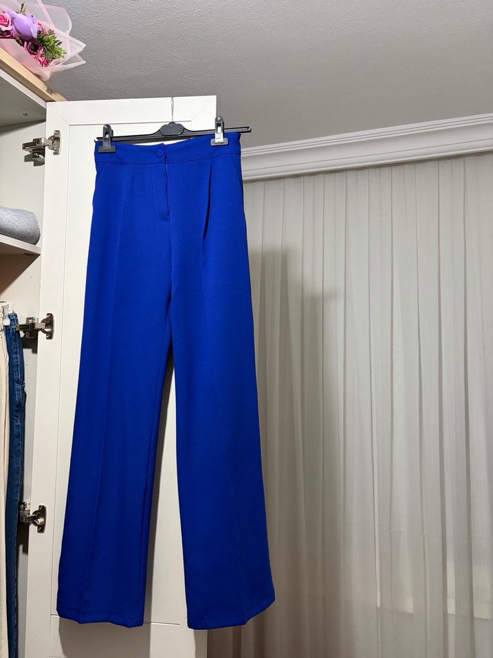 Mavi Kemerli Kadın Blazer - Görsel 5