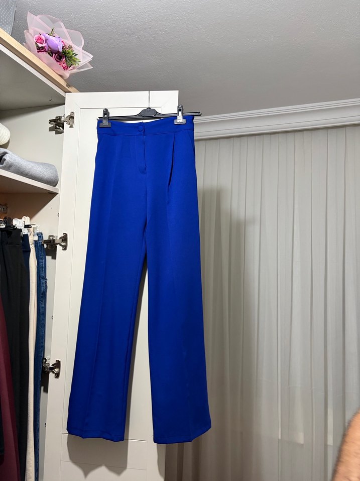 Mavi Kemerli Kadın Blazer - Görsel 4