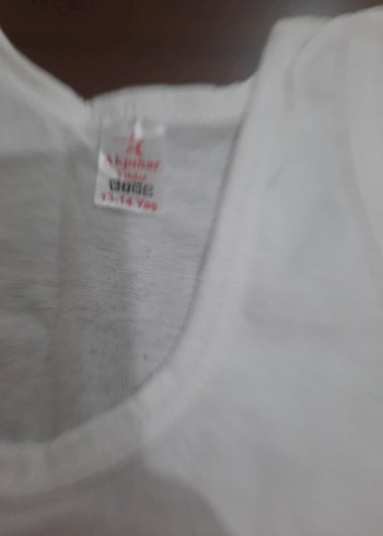 Beyaz Çocuk Atlet 8 adet 13 14 yaş - Görsel 3