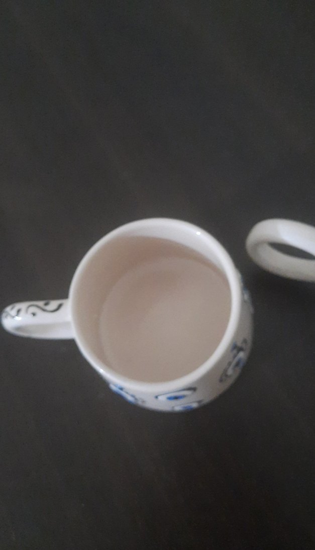 Beyaz Desenli Seramik Fincan Seti - Görsel 4