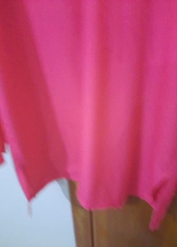 Pembe İşlemeli V Yakalı Uzun büyük beden bulüz - Görsel 8