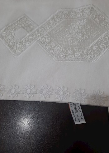 Beyaz Nakışlı banyo el havlusu - Görsel 2