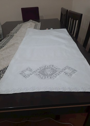 Beyaz Nakışlı banyo el havlusu - Görsel 3