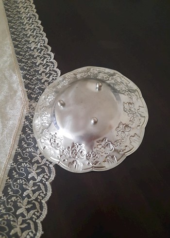 Parlak gümüş görünümlü Tabak - Görsel 3