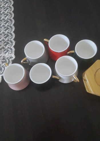 6 adet renkli kahve fincanı - Görsel 3