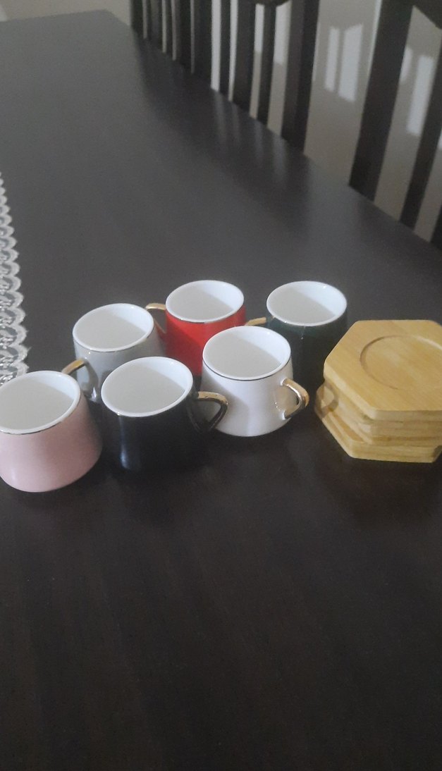 6 adet renkli kahve fincanı - Görsel 2