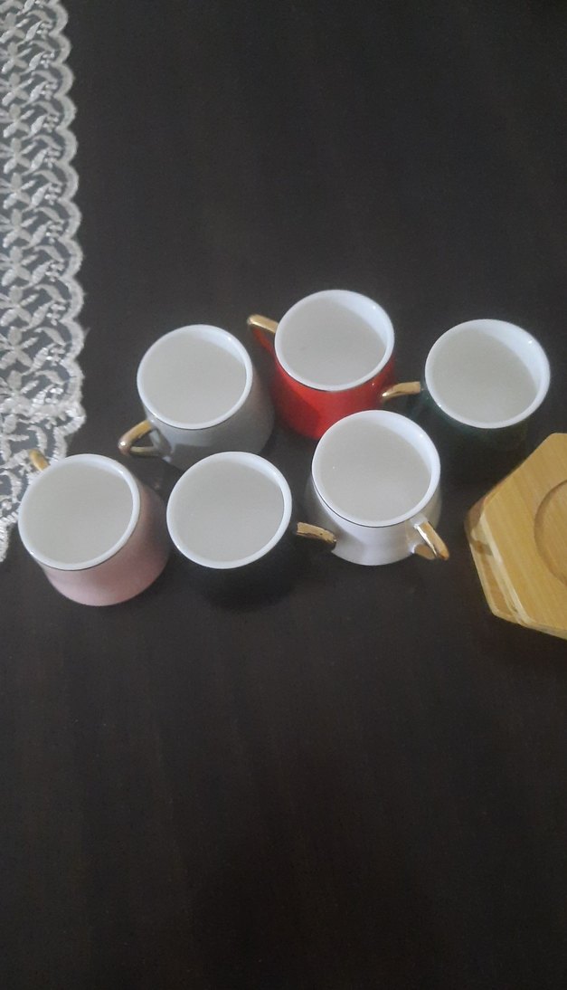 6 adet renkli kahve fincanı - Görsel 3