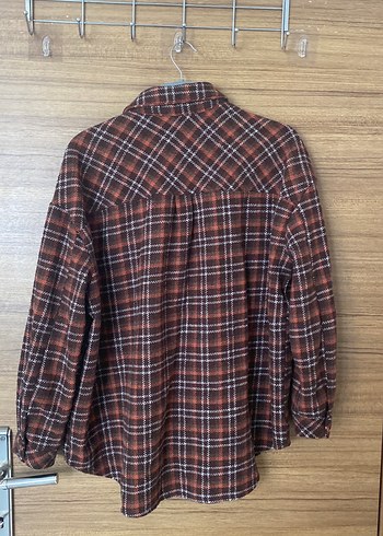 Düğmeli Kahverengi Uzun Kollu Kadın Gömlek - Görsel 2