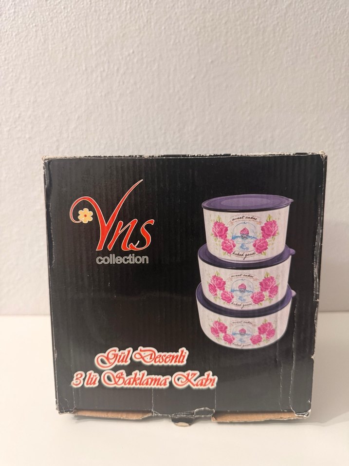 Renkli Kapaklı Beyaz Saklama Kapları - Görsel 2